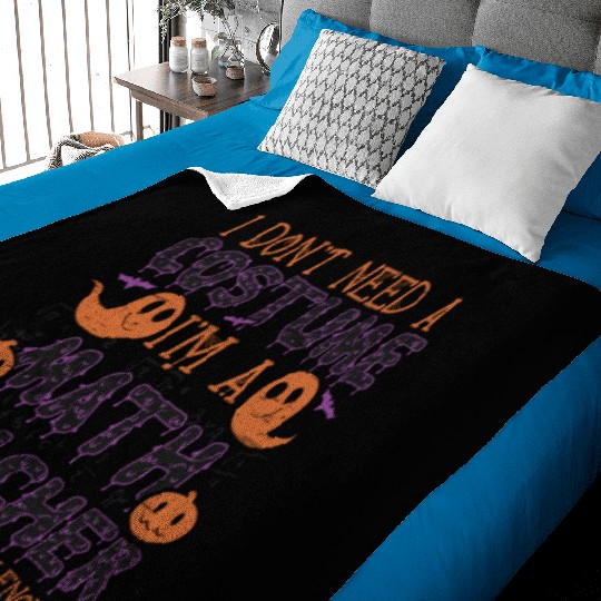 Math Teachers Love Brains - Halloween Costume Math Baby Blankets