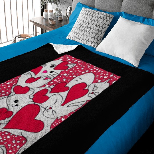 Happy Valentine Baby Blankets