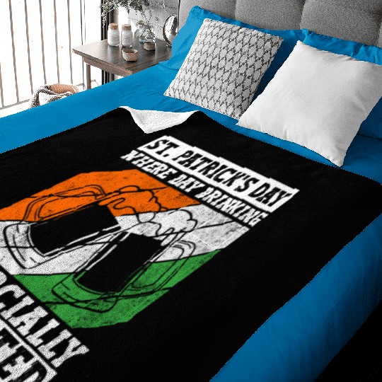 St. Patrick's Day Where Day Drinking Is Socially Baby Blankets