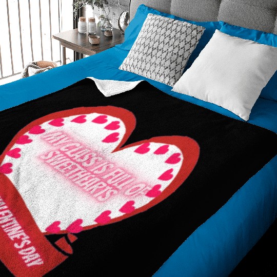 My Class Is Full Of SweetHearts Teacher Valentine' Baby Blankets