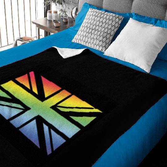 Union Jack / Rainbow Flag (Britain / UK / Poster) Baby Blankets