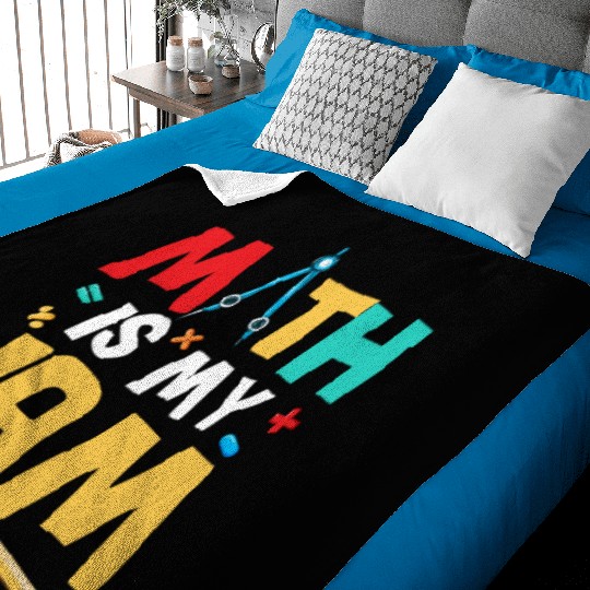 Math Is My Jam Education Math Teacher Baby Blankets