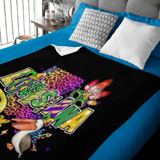 New Orleans Men Women Louisiana Mardi Gras Outfit Baby Blankets