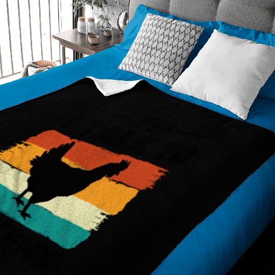 Yep I Talk To Chickens Funny Chicken Farmer Retro Baby Blankets