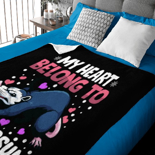 Valentines Day My Heart Belong to My Possum Boys Baby Blankets
