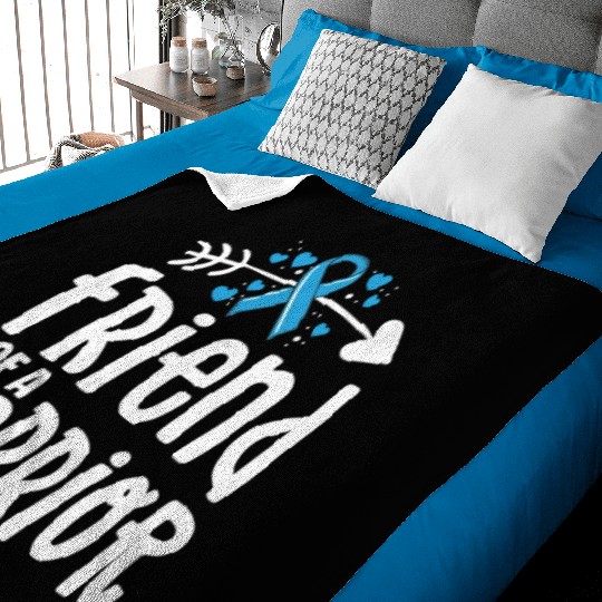 Friend Of A Warrior Support Team Prostate Cancer Baby Blankets