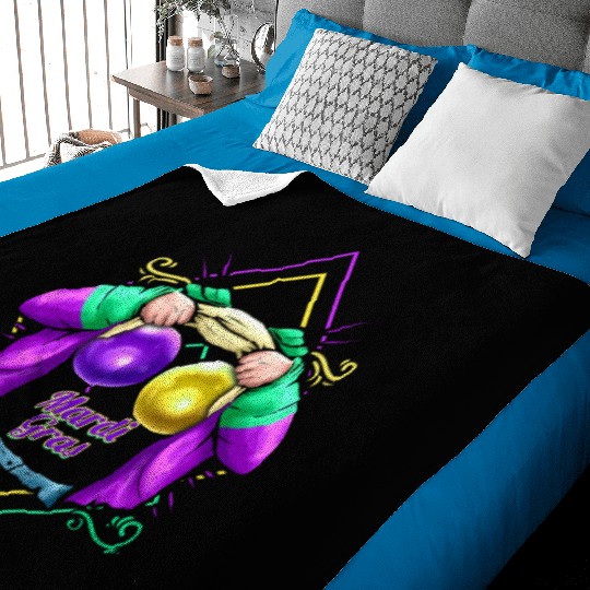 Beads Costume for Mardi Gras Baby Blankets