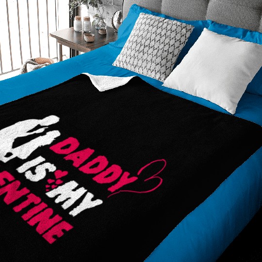 Daddy Is My Valentine Vector Baby Blankets Design