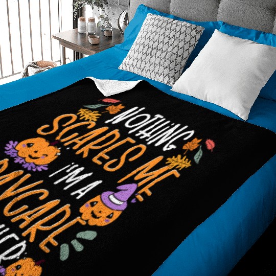 Nothing Scares Me I'm A Daycare Teacher Halloween Baby Blankets