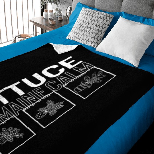 Lettuce Romaine Calm, Garden Plant Gardening Baby Blankets