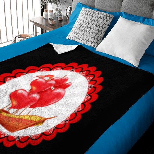 Scarlet Sails. Happy Valentine's Day. Baby Blankets