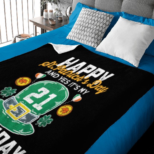 Happy St Patricks Day And Yes Its My 21st Birthday Baby Blankets