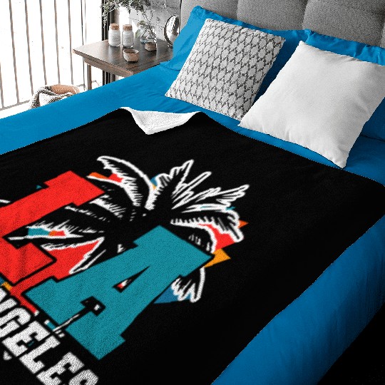 Los Angeles LA California Gift Baby Blankets