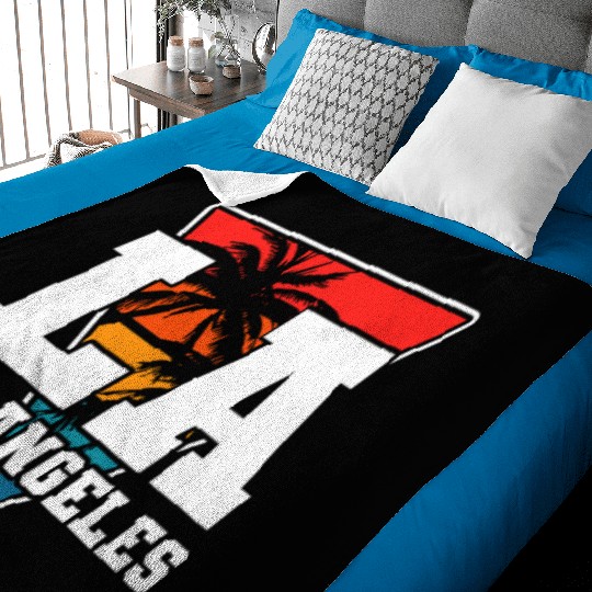 Los Angeles LA California Gift Baby Blankets