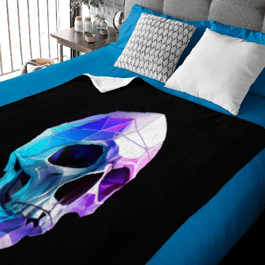 Polygon Skull Art Baby Blankets