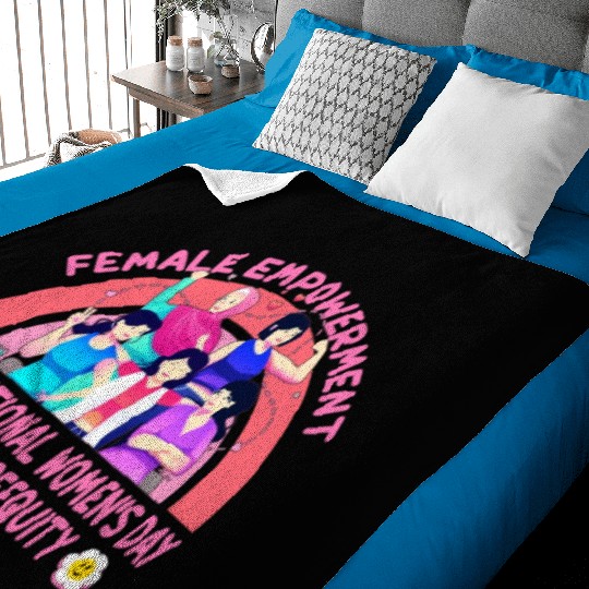 International Women's Day: Feminism Embrace Equity Baby Blankets