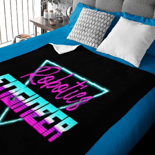 Robot Robotics Engineer Retro Baby Blankets