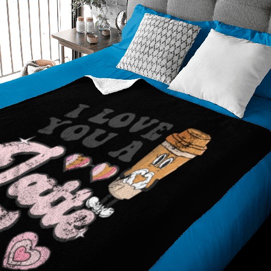I Love You A Latte Coffee Groovy Valentines Latte Baby Blankets