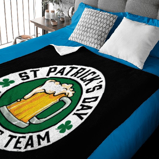 St Patricks Day Drinking Team Beer Baby Blankets