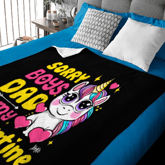 Sorry Boys Daddy Is My Valentine, Dad To Daughter Baby Blankets