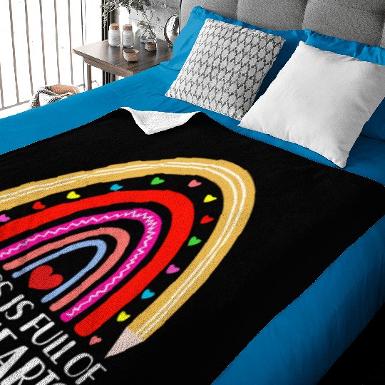 My Class Is Full of SweetHearts Teacher Valentine Baby Blankets