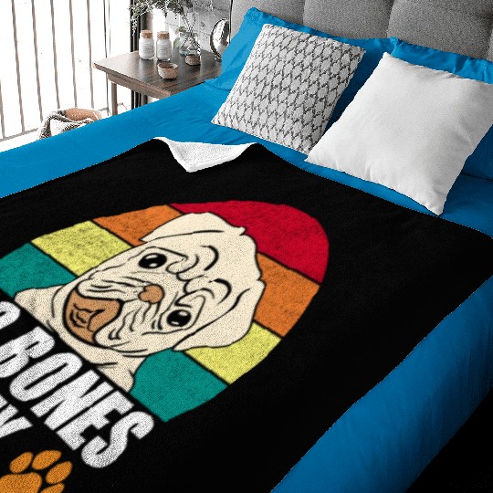 No Bones Day Pug Funny Baby Blankets