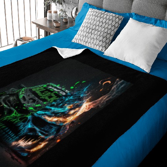 Racing Skulls Ken block Baby Blankets