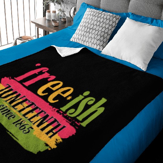 Juneteenth free since 1865 Black History US Africa Baby Blankets