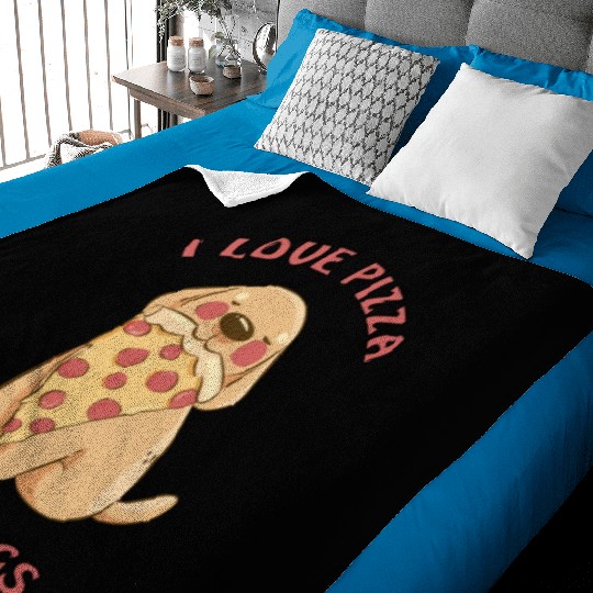 I love pizza and dogs Baby Blankets