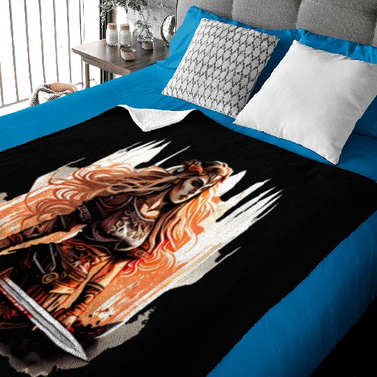 Shield-maiden or Shieldmaiden Amazon Baby Blankets