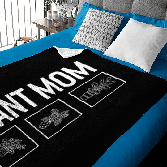 Plant Mom, Garden Plant Gardening Lover Botanist Baby Blankets