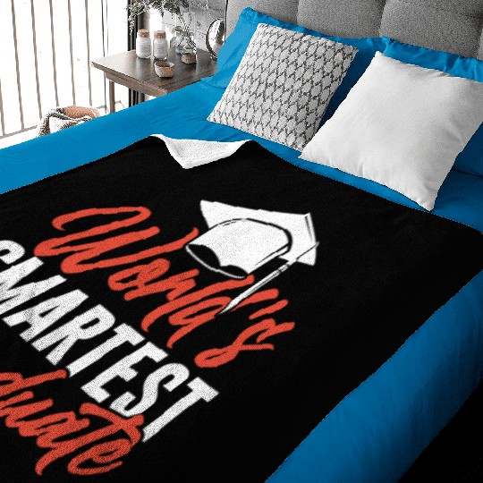 World's Smartest Graduate Graduating Graduation Baby Blankets