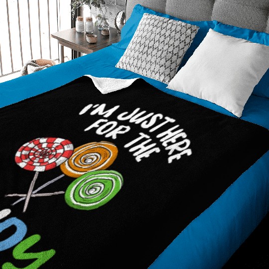 I'm Just Here For The Candy Lollipop Halloween Cos Baby Blankets