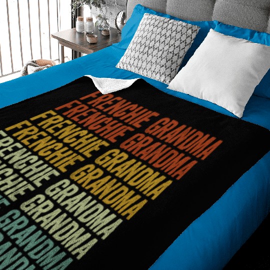 Frenchie Grandma Bulldog Lover French Bulldogs Baby Blankets