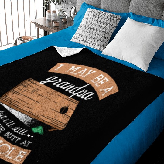 I'll Still Kick Your Butt At Cornhole Grandpa Baby Blankets