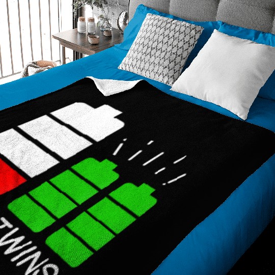 Twin Mom Low Battery Tired Mom Of Twins Baby Blankets