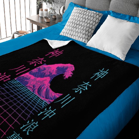 Japanese Retro 80's Vaporwave Japan Streetwear Baby Blankets