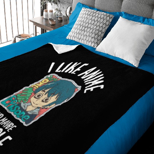 I Like Anime And Maybe 3 People Baby Blankets