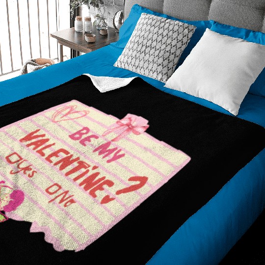 Be my Valentine? Yes/No Baby Blankets