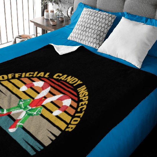 Official Candy Inspector Halloween Candy Corn Baby Blankets