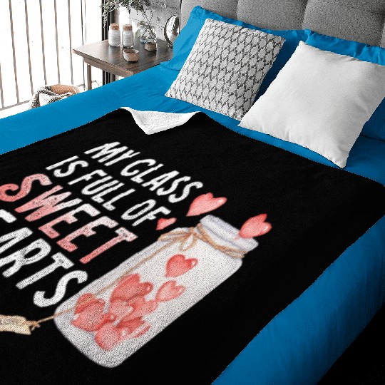 My Class Is Full Of Sweethearts Baby Blankets