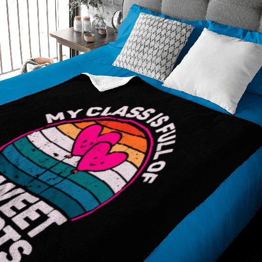 My Class Is Full Of Sweethearts Baby Blankets