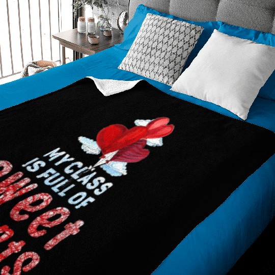 My Class Is Full Of Sweethearts Baby Blankets