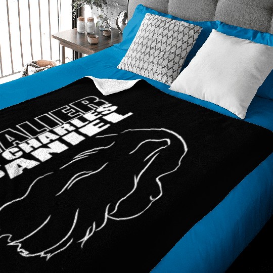 Cavalier King Charles Spaniel Profile dog mom Baby Blankets