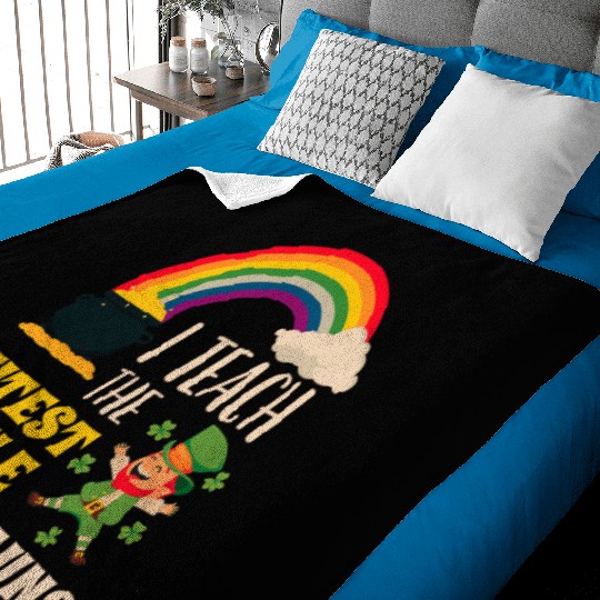 I Teach Cutest Little Leprechauns St Patricks Day Baby Blankets