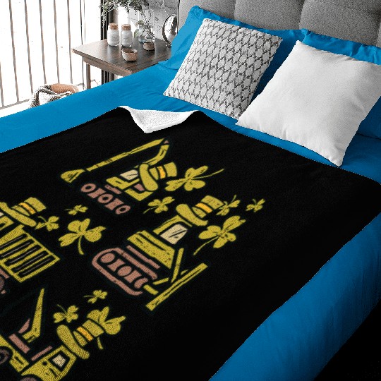 Kids Irish Construction Truck Crane Toddler Boys S Baby Blankets