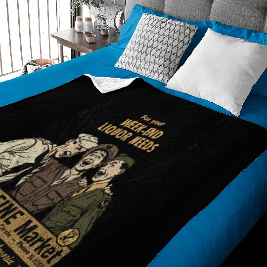 Vintage San Diego Liquor Store Baby Blankets