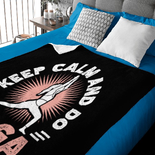 Keep Calm And Do YOGA Baby Blankets