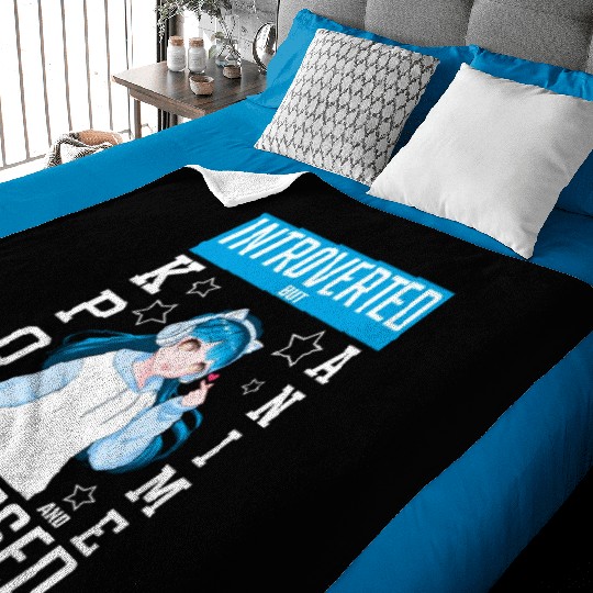 Introverted But KPop And Anime Obsessed Cute Manga Baby Blankets
