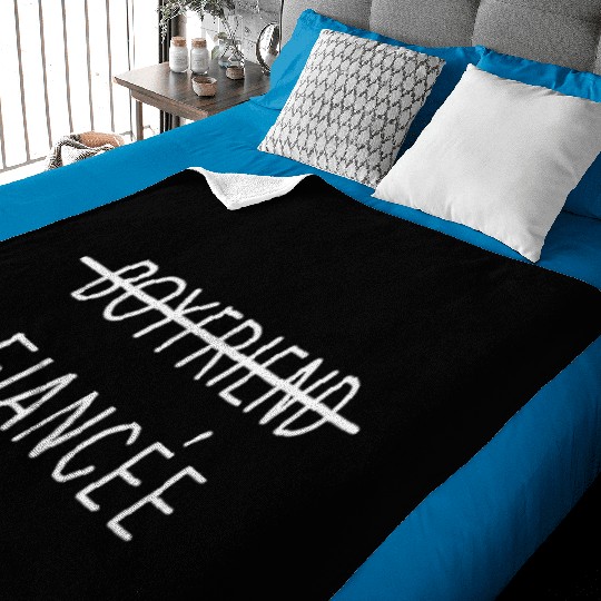Couple Engagement Engaged Men Funny Fiancee Baby Blankets